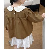 【aimoha-KIDS-】バイカラービッグカラー ブラウス | aimoha kids | 詳細画像8