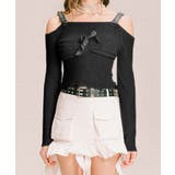 ブラック | 【HOOK】for girls サスペンダーショルダーリボントップス | HOOK