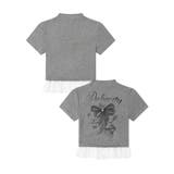 グレー | レースリボンショートTシャツ | HOOK