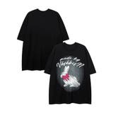 ブラック | シャドウラビットプリントTシャツ | HOOK