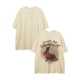 ベージュ | シャドウラビットプリントTシャツ | HOOK