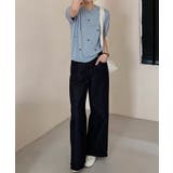 ハート刺繍入り半袖ニットトップス | aimoha  | 詳細画像6 