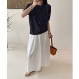 ハート刺繍入り半袖ニットトップス | aimoha  | 詳細画像9 