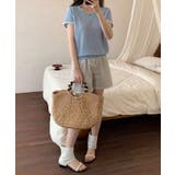 ラウンドネックシンプル半袖ニットトップス | aimoha | 詳細画像10