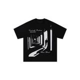 ブラック | グラフィックプリントTシャツ | aimoha men