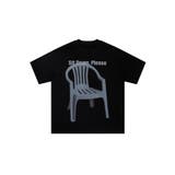 ブラック | チェアプリントグラフィックTシャツ | aimoha men