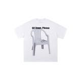 ホワイト | チェアプリントグラフィックTシャツ | aimoha men