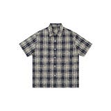 ネイビー | ヴィンテージチェックシャツ | aimoha men