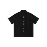 ブラック | エンボスデザインボタンシャツ | aimoha men