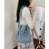 ブルー | バックルデザインショルダーバッグ | aimoha 