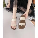 オフホワイト | ダブルストラップトングサンダル | aimoha