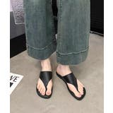 ブラック | カジュアルトングサンダル 歩きやすい 春夏 | aimoha