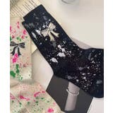 ブラック1 | 【MOSOX】リボン×ペイントスプラッシュリブクルーソックス | aimoha