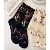ブラック2 | 【MOSOX】リボン×ペイントスプラッシュリブクルーソックス | aimoha