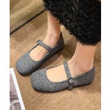 グレー | シングルストラップフラットシューズ 歩きやすい 春夏秋冬 | aimoha 