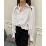 パフスリーブ長袖シャツブラウス | aimoha | 詳細画像2