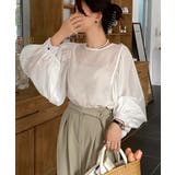 パフスリーブシアーブラウス | aimoha  | 詳細画像11 