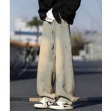 ベージュ | ワイドシルエットデニムパンツ | aimoha men