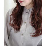 オリジナル光沢感バンドカラーブラウス | aimoha | 詳細画像20