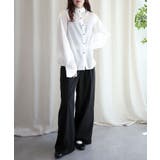 オリジナル光沢感バンドカラーブラウス | aimoha | 詳細画像7