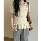 【Jasmine】レイヤード風裾フリルTシャツ Jasmine Grandifl… | aimoha  | 詳細画像18 