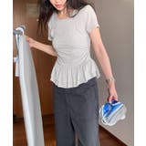 【Jasmine】レイヤード風裾フリルTシャツ Jasmine Grandifl… | aimoha  | 詳細画像21 
