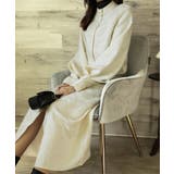 ライトベージュ | ニュアンスカラースタンドカラーワンピース スタンドカラーワンピース | aimoha