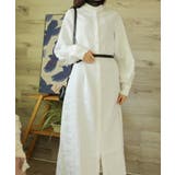 ホワイト | ニュアンスカラースタンドカラーワンピース スタンドカラーワンピース | aimoha