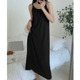 ブラック | 【aimoha】キャミソールロングワンピース | aimoha 