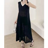 Vネックノースリーブロングワンピース | aimoha  | 詳細画像2 