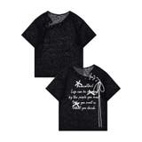 ブラック | 【HOOK】for girls メッセージレースアップTシャツ | HOOK