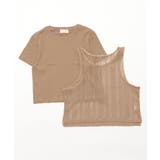 【aimoha-KIDS-】キッズ メッシュタンクトップ+リブTシャツ セット | aimoha kids | 詳細画像8