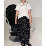 【aimoha-KIDS-】配色裾メロウ半袖ニットポロシャツ ブラウス | aimoha kids | 詳細画像12