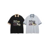 【HOOK】ヴィンテージグラフィック切替ポロTシャツ | HOOK | 詳細画像1
