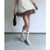 グレー | 【Jasmine】チュール裾フリルボリュームミニスカート Jasmine Gra… | aimoha 