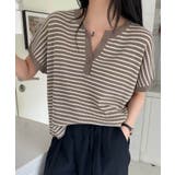 【aimoha】Yヘンリーネックボーダーリラックスプルオーバー | aimoha  | 詳細画像8 