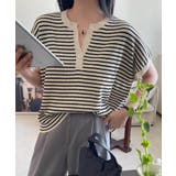 【aimoha】Yヘンリーネックボーダーリラックスプルオーバー | aimoha  | 詳細画像18 