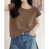 【aimoha】フロントリブデザインノースリーブトップス | aimoha  | 詳細画像1 