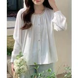 【aimoha】ノーカラーブラウス | aimoha  | 詳細画像2 