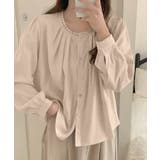 【aimoha】ノーカラーブラウス | aimoha  | 詳細画像4 