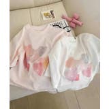 ホワイト | 【aimoha-KIDS-】ハートプリント キッズTシャツ | aimoha kids
