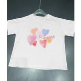 【aimoha-KIDS-】ハートプリント キッズTシャツ | aimoha kids | 詳細画像1 