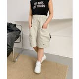 グレー | 【aimoha-KIDS-】キッズ ワイドカーゴハーフパンツ | aimoha kids