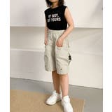 【aimoha-KIDS-】キッズ ワイドカーゴハーフパンツ | aimoha kids | 詳細画像23