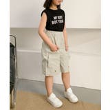 【aimoha-KIDS-】キッズ ワイドカーゴハーフパンツ | aimoha kids | 詳細画像24