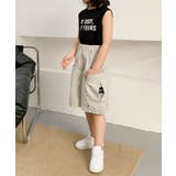 【aimoha-KIDS-】キッズ ワイドカーゴハーフパンツ | aimoha kids | 詳細画像26