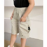 【aimoha-KIDS-】キッズ ワイドカーゴハーフパンツ | aimoha kids | 詳細画像30