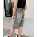 グレー | 【aimoha-KIDS-】デニム キッズハーフパンツ | aimoha kids
