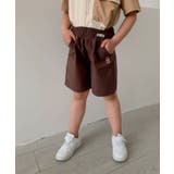 【aimoha-KIDS-】ロゴプリント キッズハーフパンツ | aimoha kids | 詳細画像1