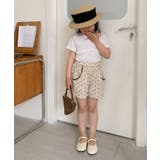 【aimoha-KIDS-】花柄 キッズショートパンツ | aimoha kids | 詳細画像1